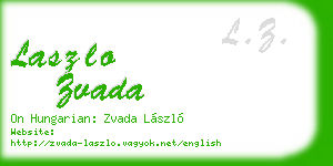 laszlo zvada business card